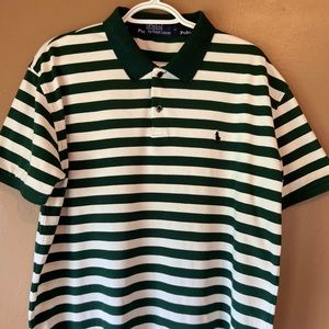Ralph Lauren, Polo shirt, Green/White, Size Large
